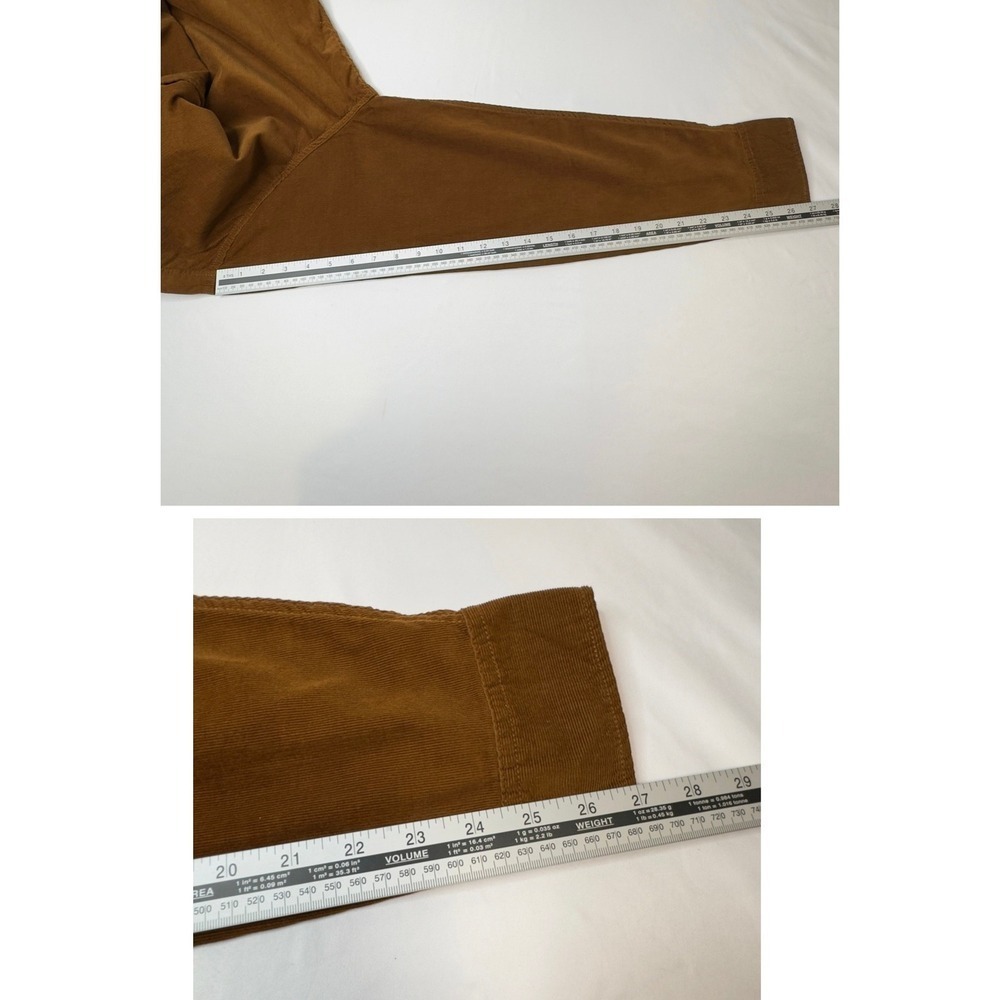 George‎ Mens Corduroy Button Down Shirt Long Sleeve Brown Size 2XL (New) - Picture 8 of 11